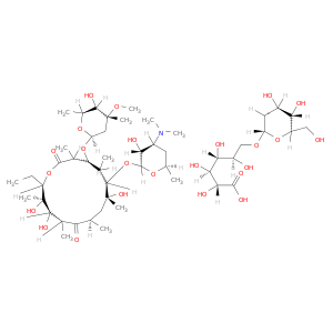 (3R,4S,5S,6R,7R,9R,11R,12R,13R,14R)-6-[(2S,3R,4S,6R)-4-dimethylamino-3-hydroxy-6-methyl-oxan-2-yl]oxy-14-ethyl-7,12,13-trihydroxy-4-[(2S,4R,5S,6S)-5-hydroxy-4-methoxy-4,6-dimethyl-oxan-2-yl]oxy-3,5,7,9,11,13-hexamethyl-1-oxacyclotetradecane-2,10-dione; (2