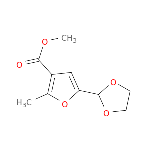 3-Furancarboxylic acid, 5-(1,3-dioxolan-2-yl)-2-methyl-, methyl ester