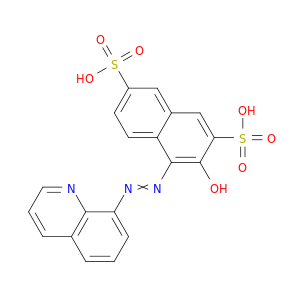 2,7-Naphthalenedisulfonicacid, 3-hydroxy-4-[2-(8-quinolinyl)diazenyl]-