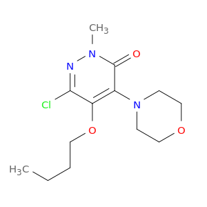 3(2H)-Pyridazinone, 5-butoxy-6-chloro-2-methyl-4-(4-morpholinyl)-