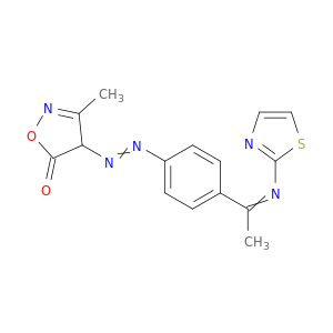 5(4H)-Isoxazolone, 3-methyl-4-[[4-[1-(2-thiazolylimino)ethyl]phenyl]azo]-