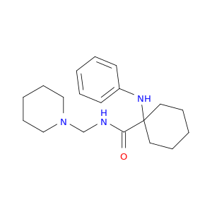 Cyclohexanecarboxamide, 1-(phenylamino)-N-(1-piperidinylmethyl)-