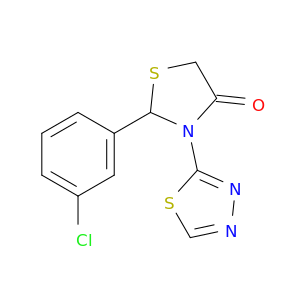 4-Thiazolidinone, 2-(3-chlorophenyl)-3-(1,3,4-thiadiazol-2-yl)-