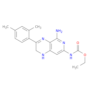 Ethyl (5-amino-3-(2,4-dimethylphenyl)-1,2-dihydropyrido(3,4-b)pyrazin-7-yl)carbamate