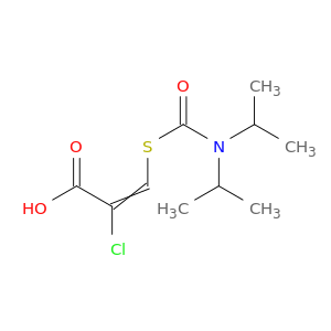 2-Propenoic acid,3-[[[bis(1-methylethyl)amino]carbonyl]thio]-2-chloro-