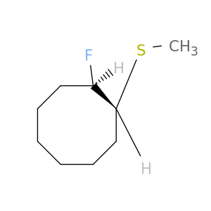 Cyclooctane, 1-fluoro-2-(methylthio)-, trans-
