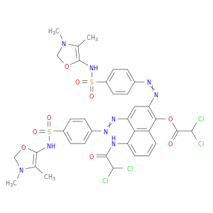 [5-[(2,2-dichloroacetyl)amino]-2,4-bis[[4-[(3,4-dimethyloxazol-5-yl)sulfamoyl]phenyl]diazenyl]naphthalen-1-yl] 2,2-dichloroacetate
