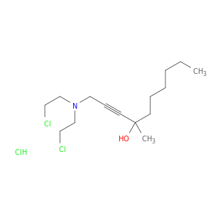 1-[bis(2-chloroethyl)amino]-4-methyldec-2-yn-4-ol hydrochloride(1:1)
