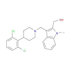 1H-Indole-2-methanol, 3-[[4-(2,6-dichlorophenyl)-1-piperidinyl]methyl]-