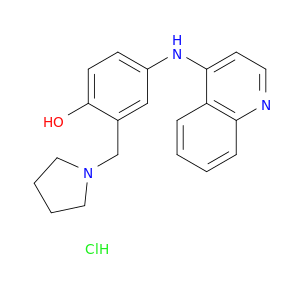 Phenol, 2-(1-pyrrolidinylmethyl)-4-(4-quinolinylamino)-, hydrochloride