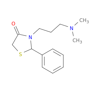 4-Thiazolidinone,3-[3-(dimethylamino)propyl]-2-phenyl-, hydrochloride (1:1)
