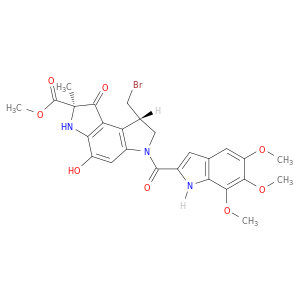 Benzo[1,2-b:4,3-b']dipyrrole-2-carboxylicacid,8-(bromomethyl)-1,2,3,6,7,8-hexahydro-4-hydroxy-2-methyl-1-oxo-6-[(5,6,7-trimethoxy-1H-indol-2-yl)carbonyl]-,methyl ester, (2R,8S)-