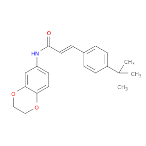 (E)-3-(4-(叔丁基)苯基)-N-(2,3-二羟基苯并[b][1,4]二氧杂环己烷基-6-基)丙烯酰胺