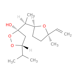 1,2-Dioxolan-3-ol,3-[1-(5-ethenyltetrahydro-5-methyl-2-furanyl)ethyl]-5-(1-methylethyl)-, [3R-[3a,3[S*(2S*,5R*)],5a]]- (9CI)