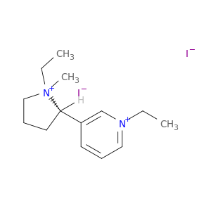 Pyridinium, 1-ethyl-3-(1-ethyl-1-methylpyrrolidinium-2-yl)-, diiodide