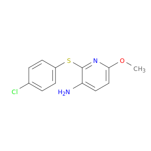 2-[(4-CHLOROPHENYL)THIO]-6-METHOXYPYRIDIN-3-AMINE
