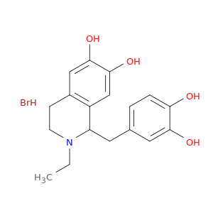 6,7-ISOQUINOLINEDIOL, 1-[(3,4-DIHYDROXYPHENYL)METHYL]-2-ETHYL-1,2,3,4-TETRAHYDRO-, HYDROBROMIDE (1:1)