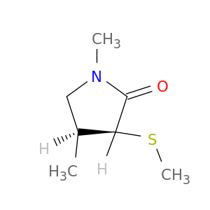 2-Pyrrolidinone, 1,4-dimethyl-3-(methylthio)-, cis-