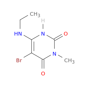 2,4(1H,3H)-Pyrimidinedione, 5-bromo-6-(ethylamino)-3-methyl-
