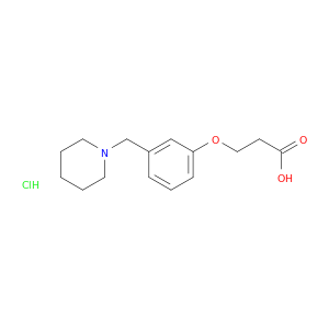 Propanoic acid, 3-[3-(1-piperidinylmethyl)phenoxy]-, hydrochloride