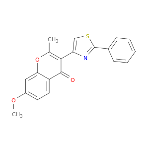 4H-1-Benzopyran-4-one, 7-methoxy-2-methyl-3-(2-phenyl-4-thiazolyl)-