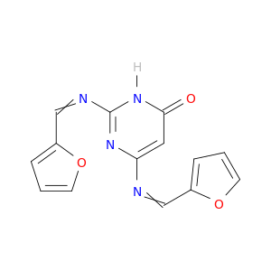 4(1H)-Pyrimidinone, 2,6-bis[(2-furanylmethylene)amino]-