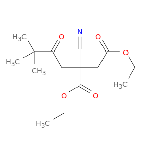 Butanedioic acid, 2-cyano-2-(3,3-dimethyl-2-oxobutyl)-, diethyl ester