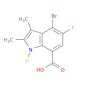 4-溴-5-氟-2,3-二甲基-1H-吲哚-7-羧酸