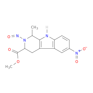1H-Pyrido[3,4-b]indole-3-carboxylicacid, 2,3,4,9-tetrahydro-1-methyl-6-nitro-2-nitroso-, methyl ester