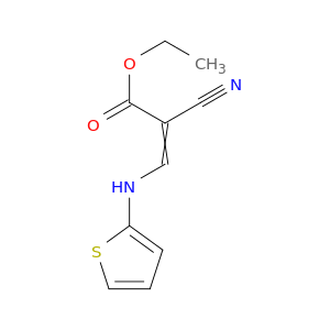 2-Propenoic acid, 2-cyano-3-(2-thienylamino)-, ethyl ester