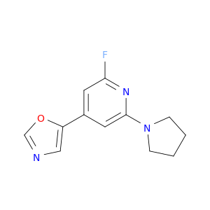 5-(2-Fluoro-6-(pyrrolidin-1-yl)pyridin-4-yl)-oxazole