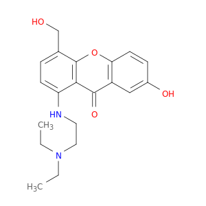 1-((2-(DIETHYLAMINO)ETHYL)AMINO)-7-HYDROXY-4-(HYDROXYMETHYL)-9H-XANTHEN-9-ONE