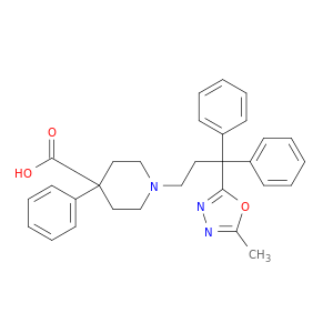4-Piperidinecarboxylicacid, 1-[3-(5-methyl-1,3,4-oxadiazol-2-yl)-3,3-diphenylpropyl]-4-phenyl-