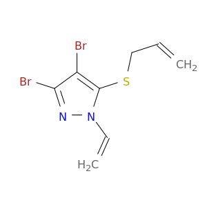 1H-Pyrazole, 3,4-dibromo-1-ethenyl-5-(2-propen-1-ylthio)-