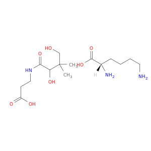 L-赖氨酸,Compd。用N-(2,4-二羟基-3,3-二甲基-1-氧丁基)-β-丙氨酸(1：1)