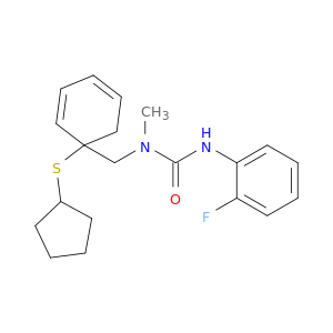 Urea, N-[1-(cyclopentylthio)phenylmethyl]-N'-(2-fluorophenyl)-N-methyl-