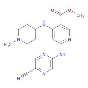 Methyl 6-((5-cyanopyrazin-2-yl)amino)-4-((1-methylpiperidin-4-yl)amino)nicotinate