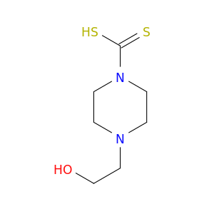 1-Piperazinecarbodithioicacid, 4-(2-hydroxyethyl)-