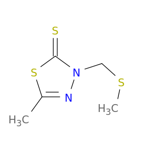 1,3,4-Thiadiazole-2(3H)-thione, 5-methyl-3-[(methylthio)methyl]-
