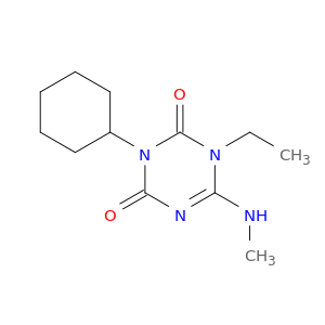 1,3,5-Triazine-2,4(1H,3H)-dione, 3-cyclohexyl-1-ethyl-6-(methylamino)-