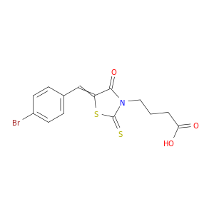 3-Thiazolidinebutanoicacid, 5-[(4-bromophenyl)methylene]-4-oxo-2-thioxo-