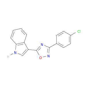 1H-Indole, 3-[3-(4-chlorophenyl)-1,2,4-oxadiazol-5-yl]-