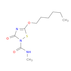 1,2,4-Thiadiazole-2(3H)-carboxamide, 5-(hexyloxy)-N-methyl-3-oxo-