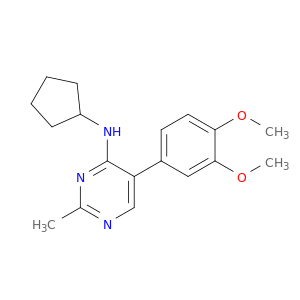 4-Pyrimidinamine, N-cyclopentyl-5-(3,4-dimethoxyphenyl)-2-methyl-