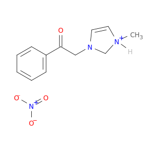 1H-Imidazolium, 1-methyl-3-(2-oxo-2-phenylethyl)-, nitrate