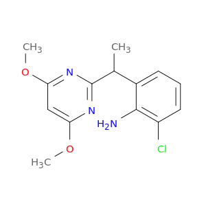 Benzenamine, 2-chloro-6-[1-(4,6-dimethoxy-2-pyrimidinyl)ethyl]-