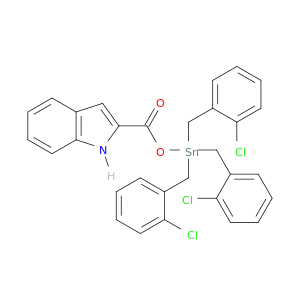 1H-Indole, 2-[[[tris[(2-chlorophenyl)methyl]stannyl]oxy]carbonyl]-