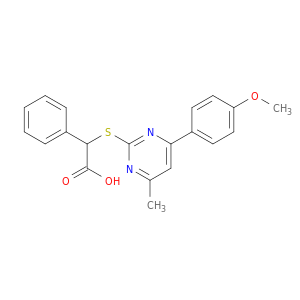 2-[4-(4-METHOXYPHENYL)-6-METHYL-PYRIMIDIN-2-YL]SULFANYL-2-PHENYL-ACETI C ACID