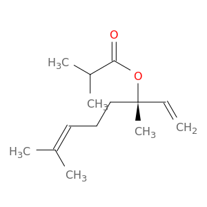 丙酸,2-甲基-,1-乙烯基-1,5-二甲基-4-己烯基酯,(S)-