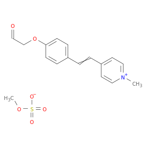 Pyridinium, 1-methyl-4-[2-[4-(2-oxoethoxy)phenyl]ethenyl]-, methylsulfate